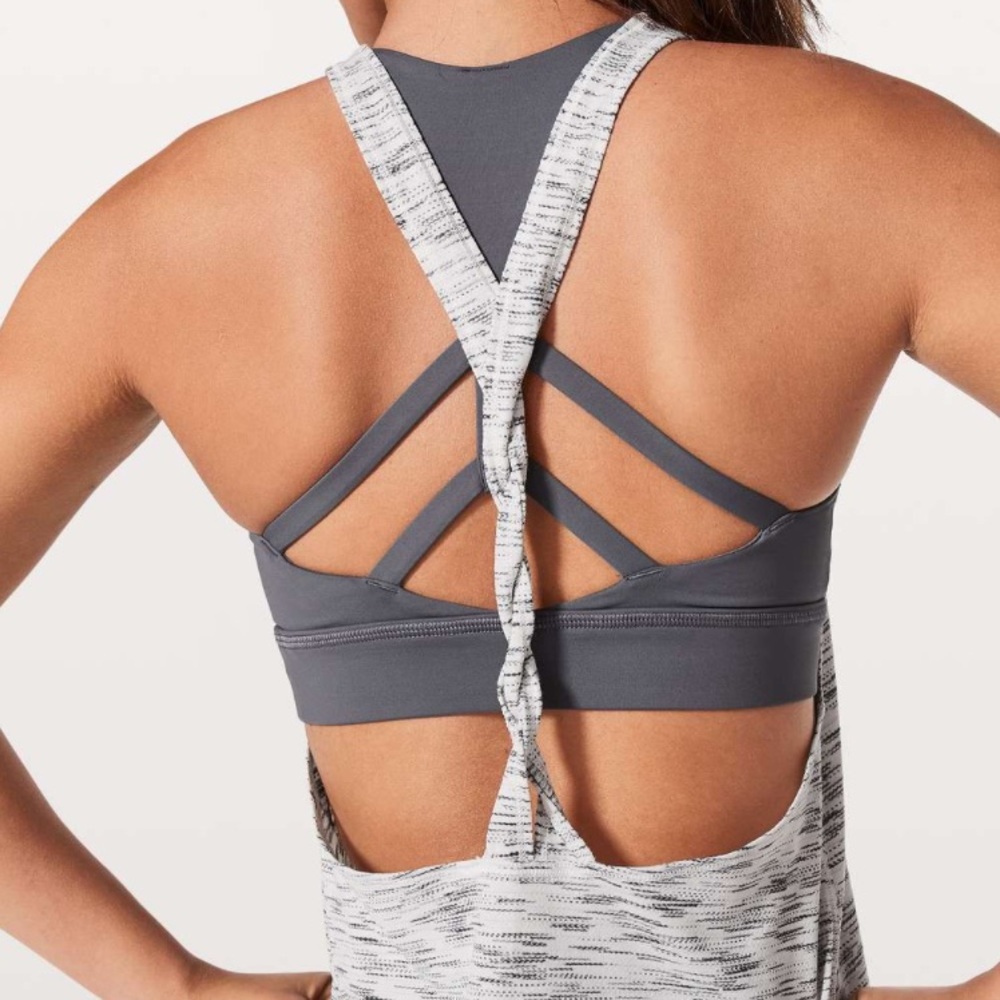 LULULEMON- Twist & Toil Tank Tiger Space Dye Black White Nebula Training Running - Picture 2 of 8